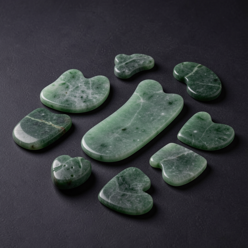 Jade Gua Sha Stone Set — 4 Piece