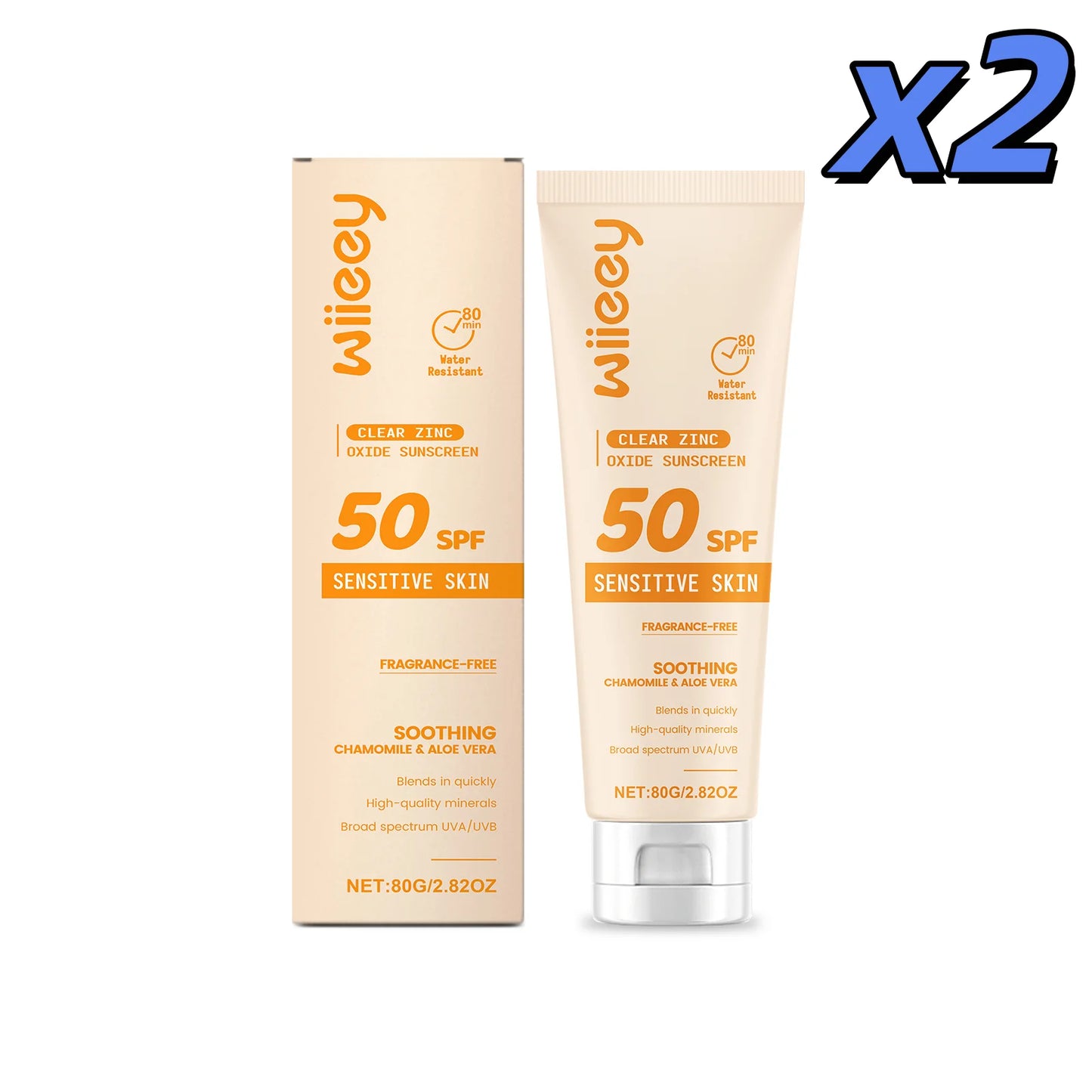 SPF 50+ Children Mild Sunscreen Cream Not Irritating Prevent UVA/UVB Sunburn Refresh Moisturize Nourish Children Sunscreen Cream