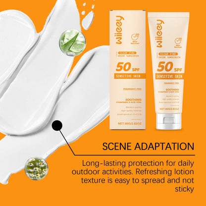 SPF 50+ Children Mild Sunscreen Cream Not Irritating Prevent UVA/UVB Sunburn Refresh Moisturize Nourish Children Sunscreen Cream