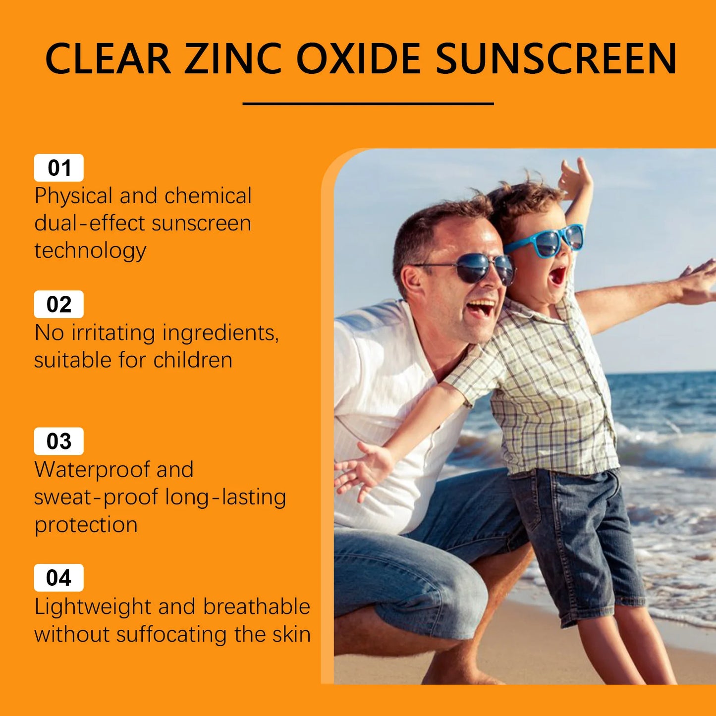 SPF 50+ Children Mild Sunscreen Cream Not Irritating Prevent UVA/UVB Sunburn Refresh Moisturize Nourish Children Sunscreen Cream